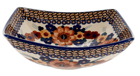 Polish Pottery Medium Nut Dish (Bouquet in a Basket) | M113S-JZK Additional Image at PolishPotteryOutlet.com