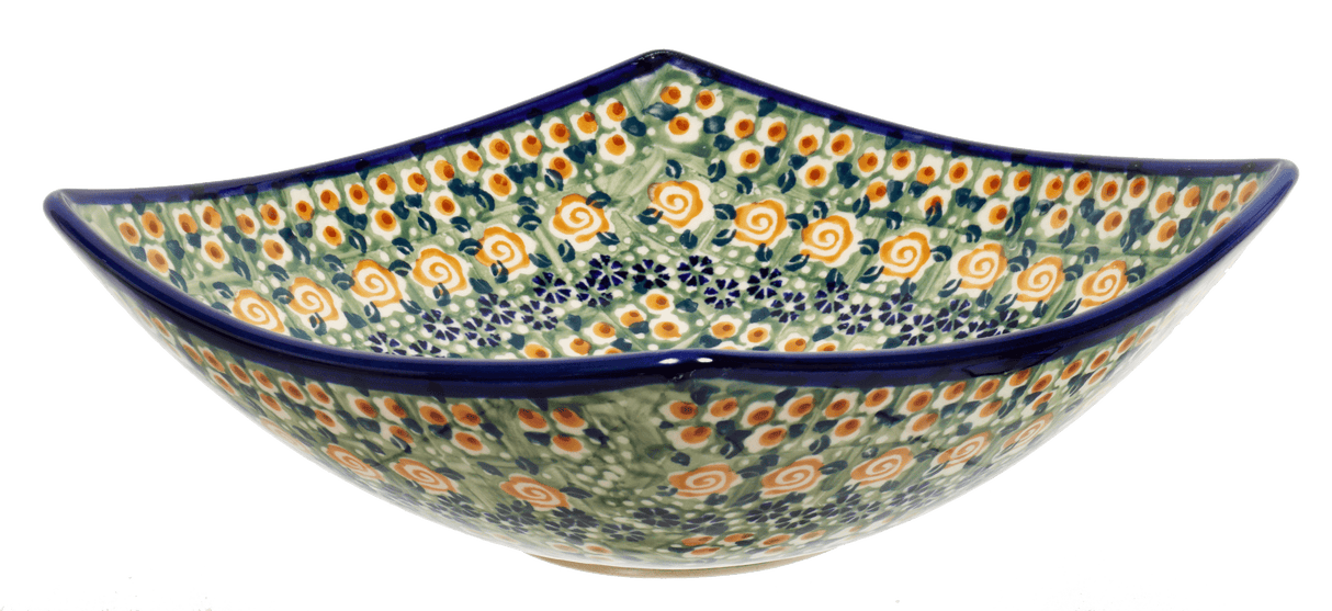 Bowl, Square, Nut, Medium, 7.75" in "Perennial Garden" by Manufaktura | M113S-LM