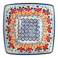 A picture of a Polish Pottery Medium Nut Dish (Stellar Celebration) | M113S-P309 as shown at PolishPotteryOutlet.com/products/medium-nut-dish-stellar-celebration-m113s-p309