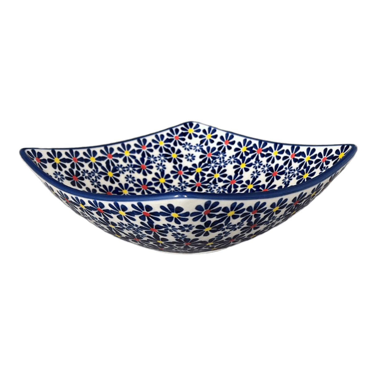 Bowl, Square, Nut, Medium, 7.75" in "Field of Daisies" by Manufaktura | M113S-S001