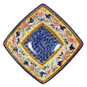 Polish Pottery Medium Nut Dish (Butterfly Bliss) | M113S-WK73 Additional Image at PolishPotteryOutlet.com