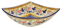 A picture of a Polish Pottery Medium Nut Dish (Butterfly Bliss) | M113S-WK73 as shown at PolishPotteryOutlet.com/products/medium-nut-dish-butterfly-bliss