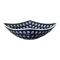 A picture of a Polish Pottery Medium Nut Dish (Fish Eyes) | M113T-31 as shown at PolishPotteryOutlet.com/products/medium-nut-dish-fish-eyes-m113t-31