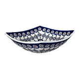 Bowl, Square, Nut, Medium, 7.75" in "Floral Peacock" by Manufaktura | M113T-54KK