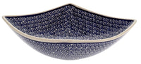 A picture of a Polish Pottery Medium Nut Dish (Riptide) | M113T-63 as shown at PolishPotteryOutlet.com/products/medium-nut-dish-riptide-m113t-63