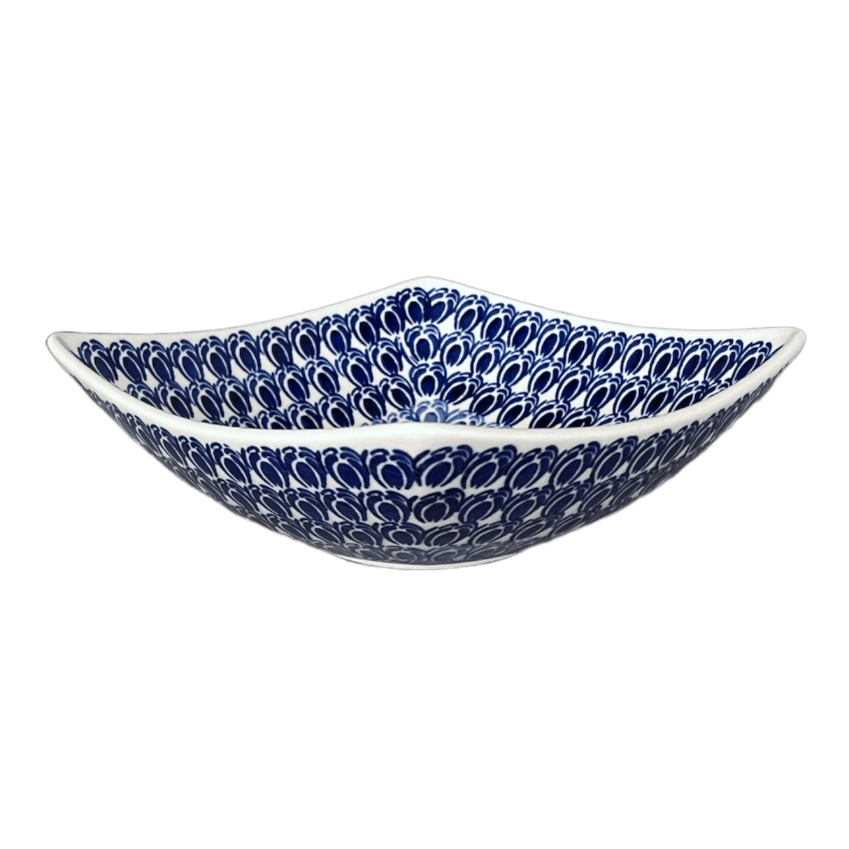 Bowl, Square, Nut, Medium, 7.75" in "Tulip Blues" by Manufaktura | M113T-GP16