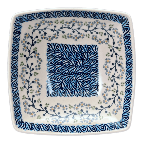 Bowl, Square, Nut, Medium, 7.75" in "Baby Blue Eyes" by Manufaktura | M113T-MC19