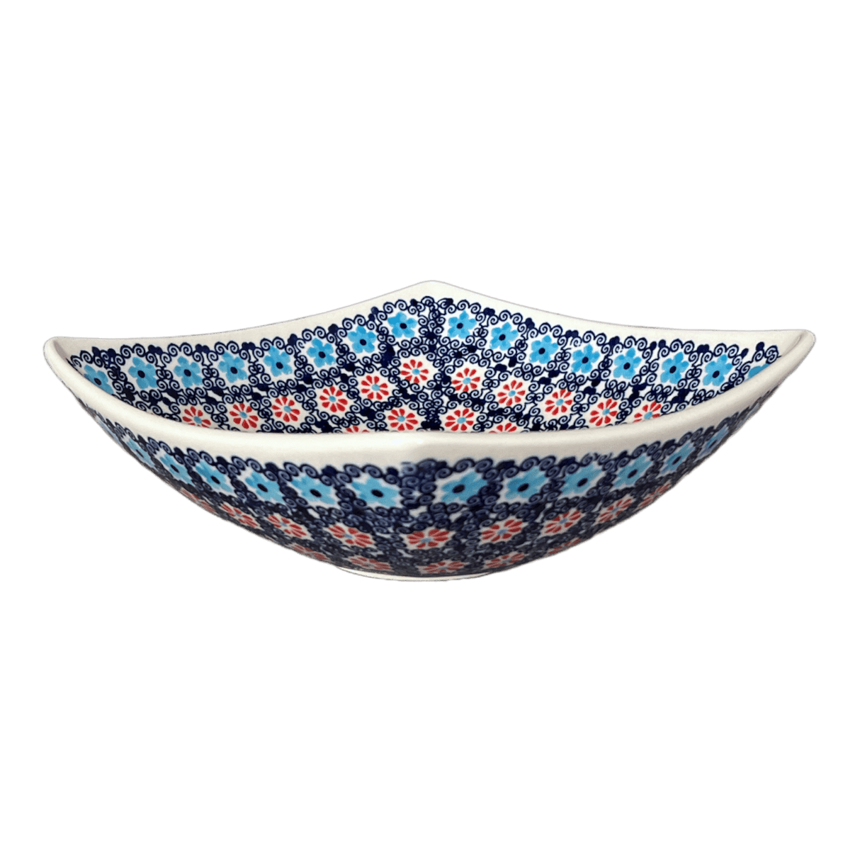 Bowl, Square, Nut, Medium, 7.75" in "Daisy Circle" by Manufaktura | M113T-MS01