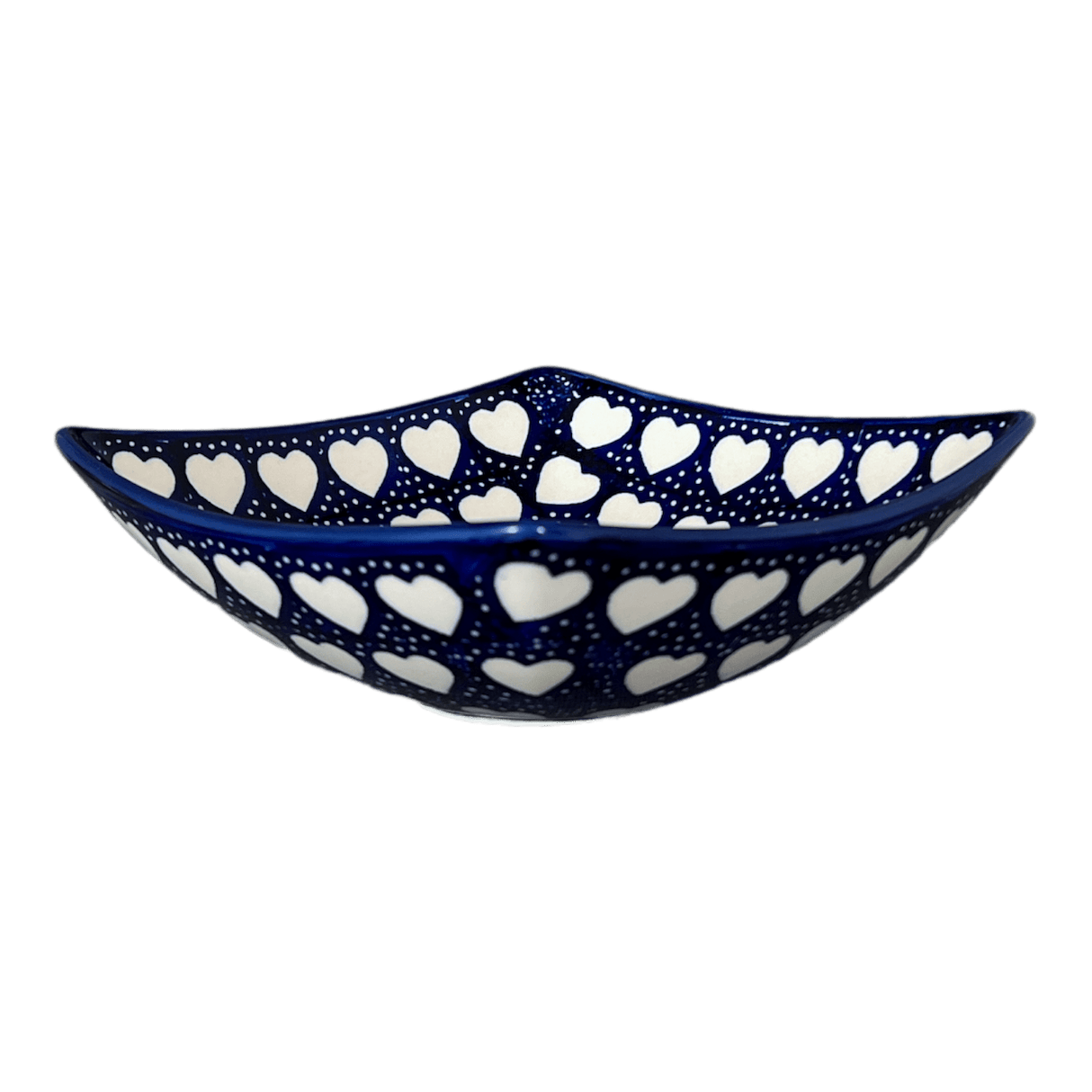 Bowl, Square, Nut, Medium, 7.75" in "Sea of Hearts" by Manufaktura | M113T-SEA