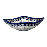 Bowl, Square, Nut, Medium, 7.75" in "Peacock Dot" by Manufaktura | M113U-54K