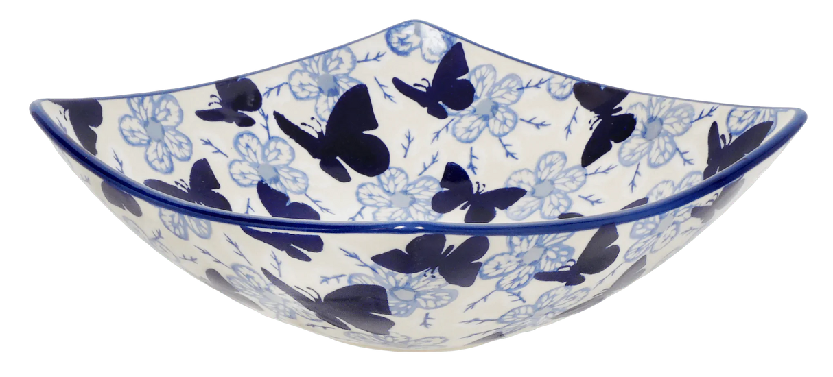 Dish, Nut, Medium, 7.75" in "Blue Butterfly" by Manufaktura | M113U-AS58