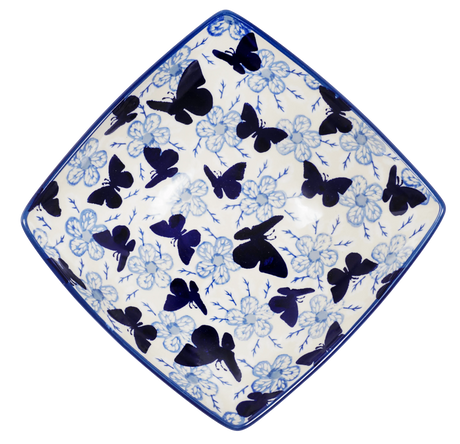 Dish, Nut, Medium, 7.75" in "Blue Butterfly" by Manufaktura | M113U-AS58