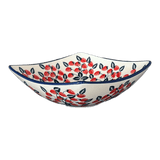 Bowl, Square, Nut, Medium, 7.75" in "Fresh Strawberries" by Manufaktura | M113U-AS70