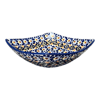 A picture of a Polish Pottery Medium Nut Dish (Kaleidoscope) | M113U-ASR as shown at PolishPotteryOutlet.com/products/medium-nut-dish-kaleidoscope-m113u-asr