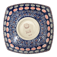 A picture of a Polish Pottery Medium Nut Dish (Carnival) | M113U-RWS as shown at PolishPotteryOutlet.com/products/medium-nut-dish-carnival-m113u-rws
