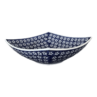 A picture of a Polish Pottery Large Nut Dish (Lone Star) | M121T-LG01 as shown at PolishPotteryOutlet.com/products/large-nut-dish-lone-star-m121t-lg01