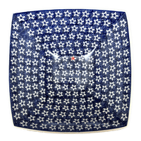 A picture of a Polish Pottery Large Nut Dish (Lone Star) | M121T-LG01 as shown at PolishPotteryOutlet.com/products/large-nut-dish-lone-star-m121t-lg01
