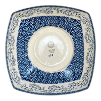 A picture of a Polish Pottery Large Nut Dish (Baby Blue Eyes) | M121T-MC19 as shown at PolishPotteryOutlet.com/products/large-nut-dish-baby-blue-eyes-m121t-mc19