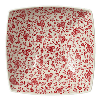 A picture of a Polish Pottery Large Nut Dish (Rose - Floribunda) | M121U-GZ32 as shown at PolishPotteryOutlet.com/products/large-nut-dish-rose-floribunda-m121u-gz32