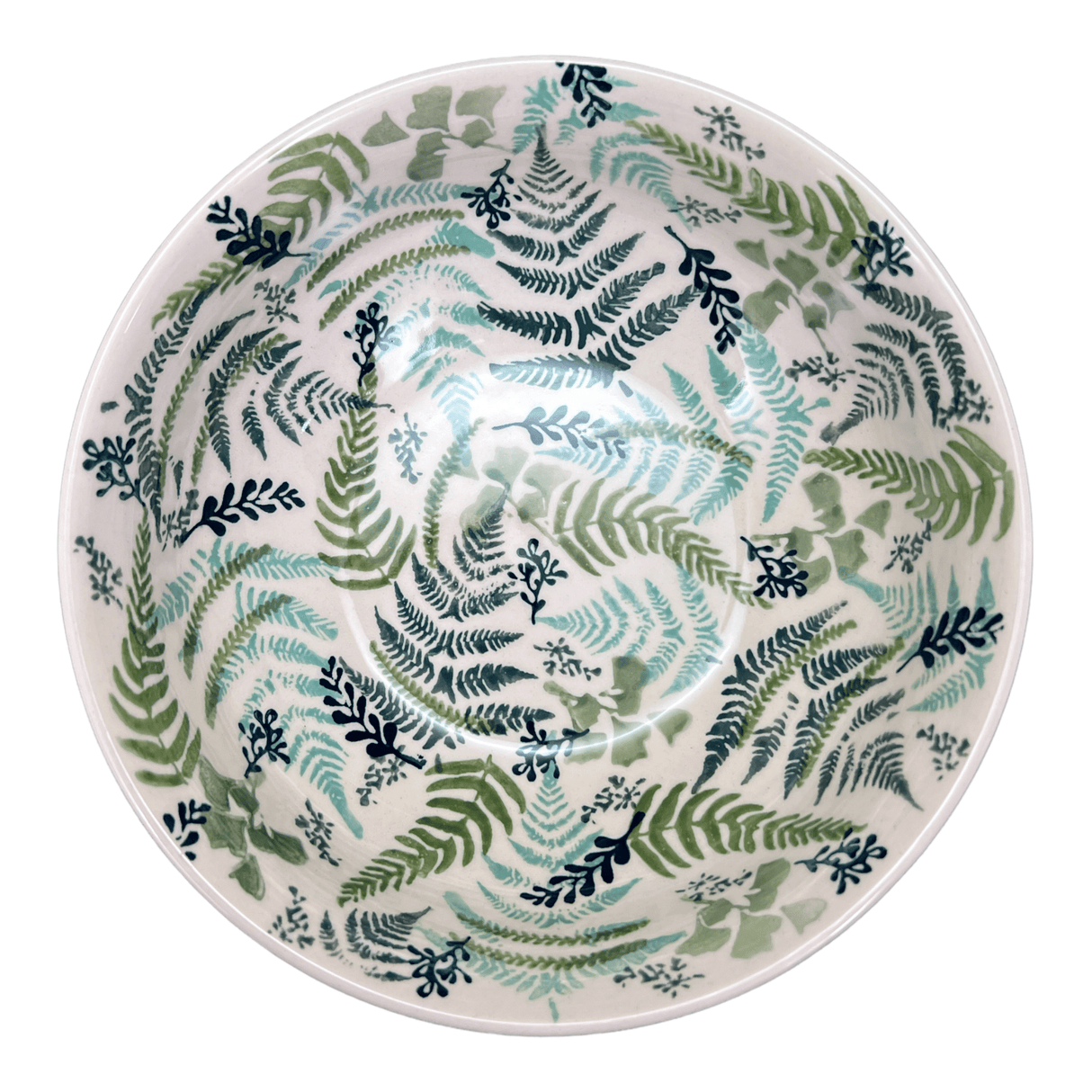 Bowl, Round, 8.5" in "Scattered Ferns" by Manufaktura | M135S-GZ39