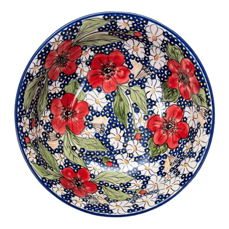 Bowl, Round, 8.5" in "Poppies & Posies" by Manufaktura | M135S-IM02