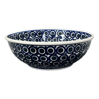 A picture of a Polish Pottery 8.5" Bowl (Eyes Wide Open) | M135T-58 as shown at PolishPotteryOutlet.com/products/8-5-bowl-eyes-wide-open-m135t-58