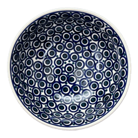 A picture of a Polish Pottery 8.5" Bowl (Eyes Wide Open) | M135T-58 as shown at PolishPotteryOutlet.com/products/8-5-bowl-eyes-wide-open-m135t-58