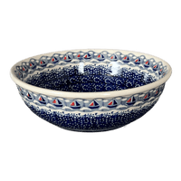 A picture of a Polish Pottery 8.5" Bowl (Smooth Sailing) | M135T-DPMA as shown at PolishPotteryOutlet.com/products/8-5-bowl-smooth-sailing-m135t-dpma