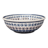 A picture of a Polish Pottery 8.5" Bowl (Floral Chain) | M135T-EO37 as shown at PolishPotteryOutlet.com/products/8-5-bowl-floral-chain-m135t-eo37