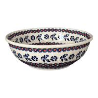 A picture of a Polish Pottery 8.5" Bowl (Swedish Flower) | M135T-KLK as shown at PolishPotteryOutlet.com/products/8-5-bowl-swedish-flower-m135t-klk