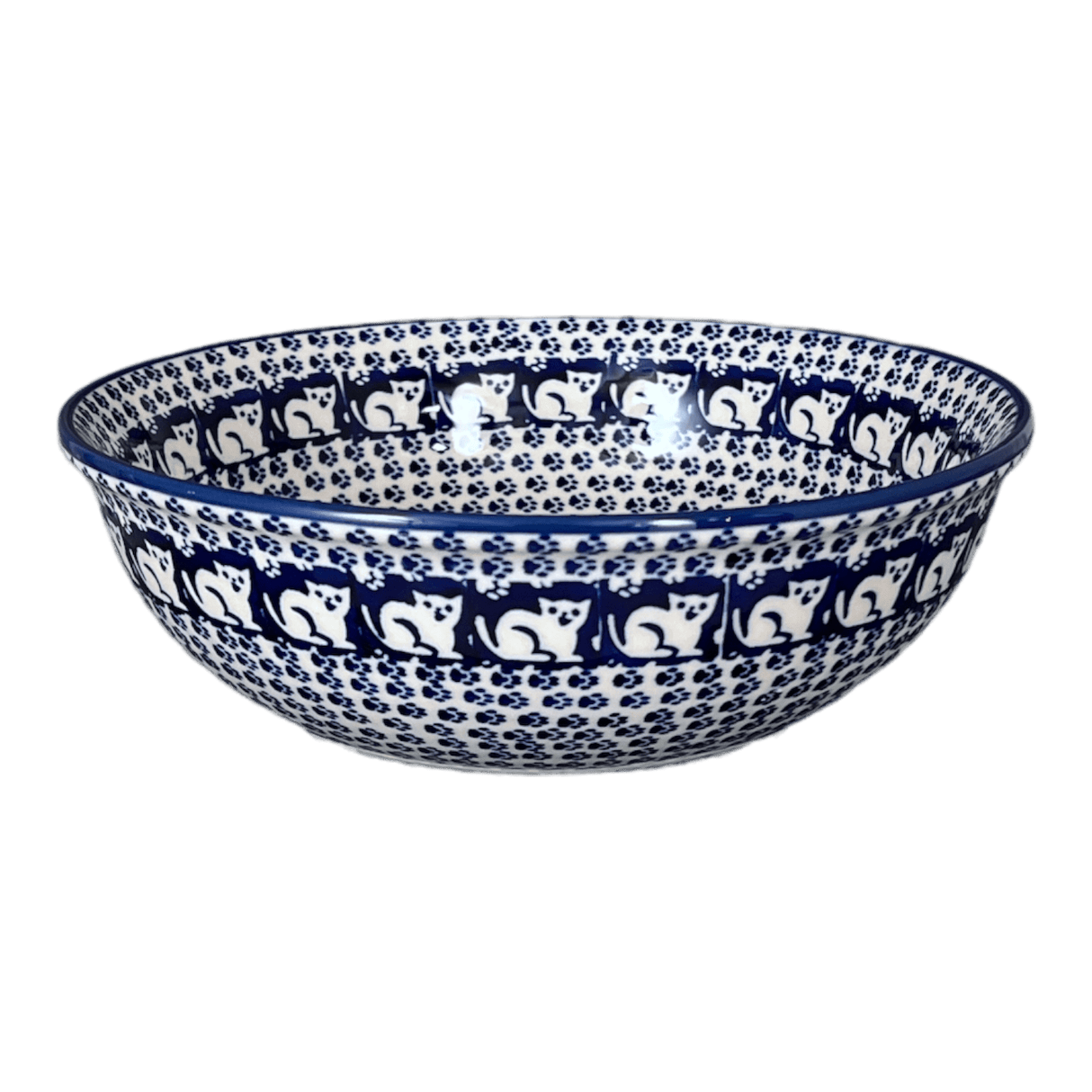 Bowl, Round, 8.5" in "Kitty Cat Path" by Manufaktura | M135T-KOT6