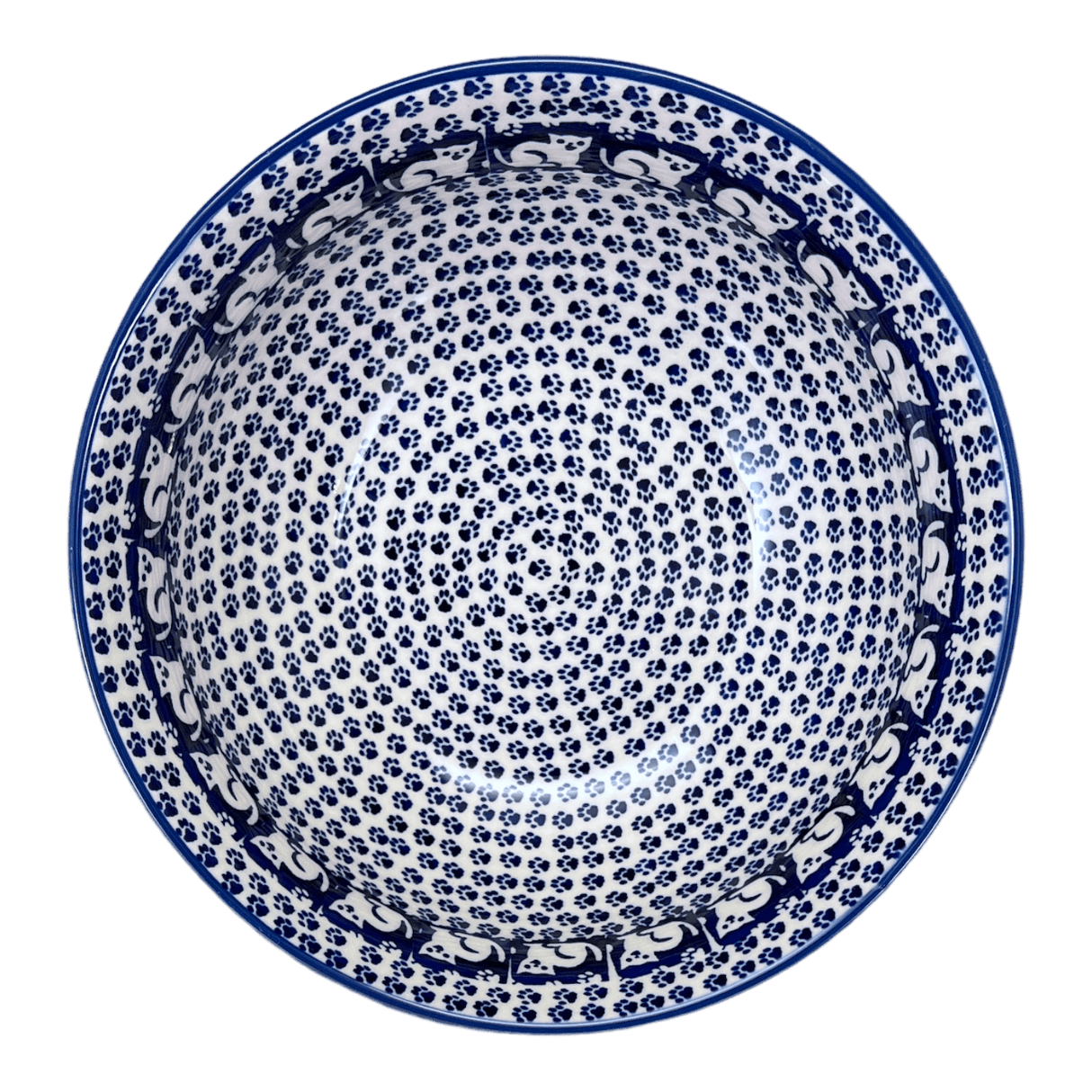 Bowl, Round, 8.5" in "Kitty Cat Path" by Manufaktura | M135T-KOT6