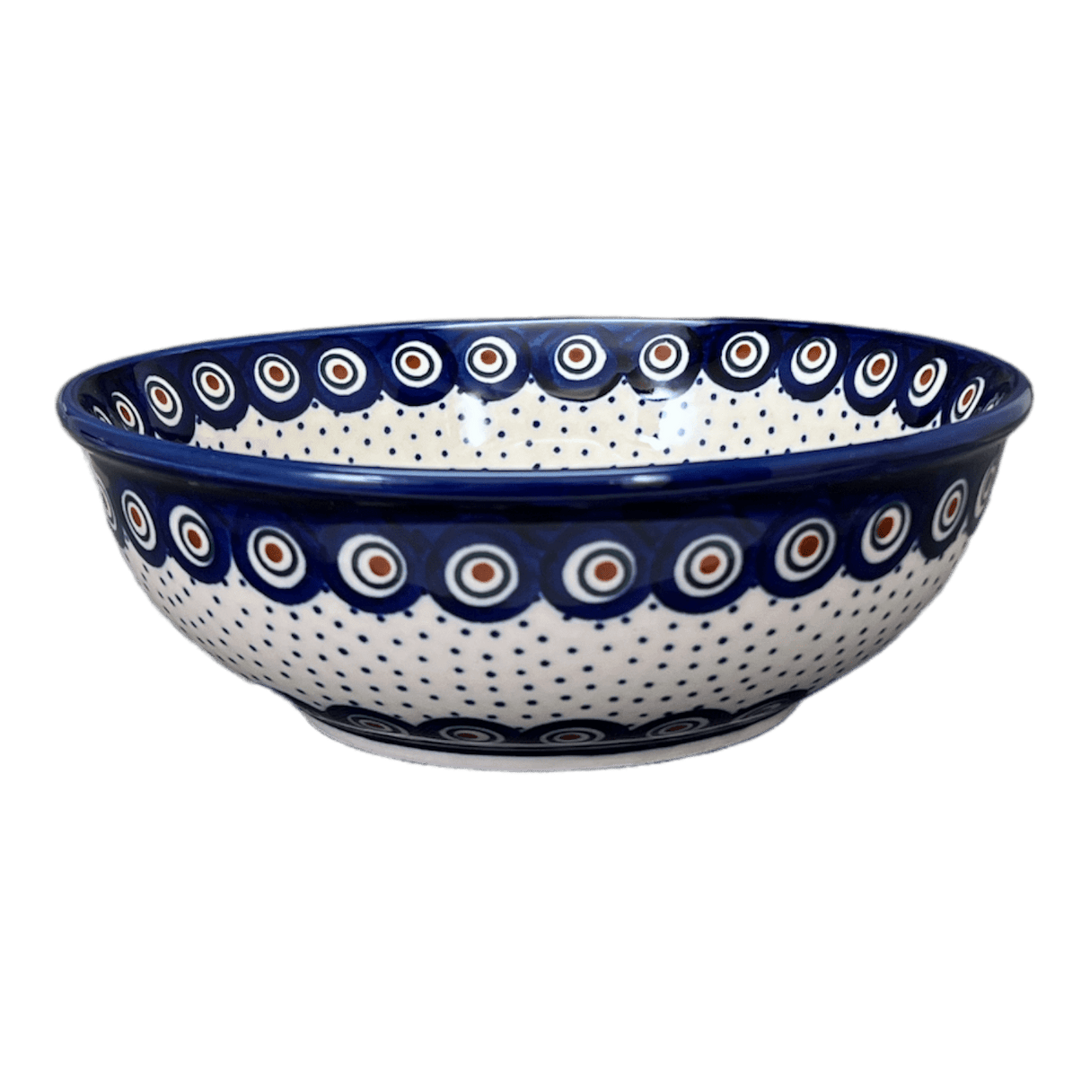 Bowl, Round, 8.5" in "Peacock Dot" by Manufaktura | M135U-54K