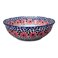 A picture of a Polish Pottery 8.5" Bowl (Falling Petals) | M135U-AS72 as shown at PolishPotteryOutlet.com/products/8-5-bowl-falling-petals-m135u-as72