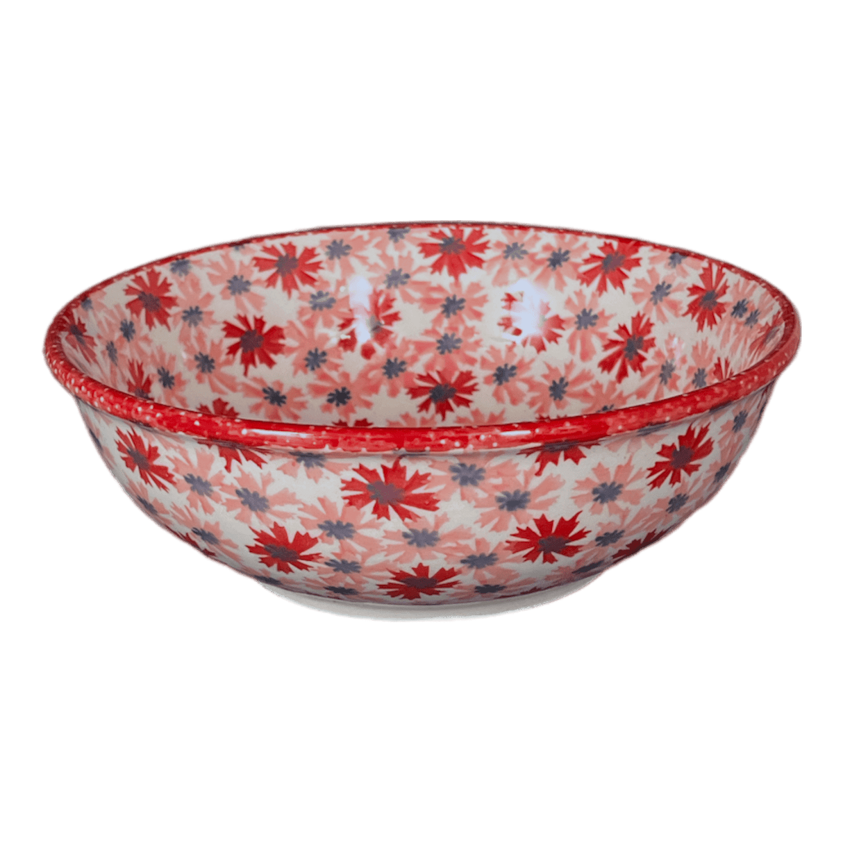 Bowl, Round, 8.5" in "Scarlet Daisy" by Manufaktura | M135U-AS73