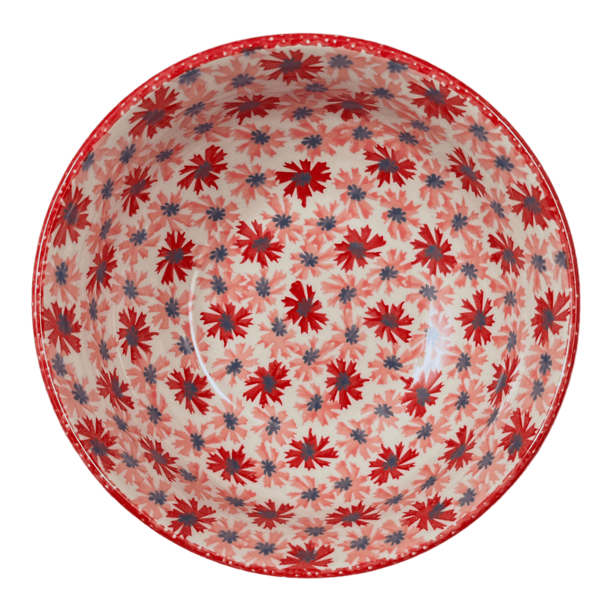 Bowl, Round, 8.5" in "Scarlet Daisy" by Manufaktura | M135U-AS73