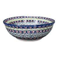 A picture of a Polish Pottery 8.5" Bowl (Daisy Rings) | M135U-GP13 as shown at PolishPotteryOutlet.com/products/8-5-bowl-daisy-rings-m135u-gp13