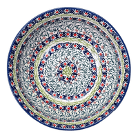 A picture of a Polish Pottery 8.5" Bowl (Daisy Rings) | M135U-GP13 as shown at PolishPotteryOutlet.com/products/8-5-bowl-daisy-rings-m135u-gp13