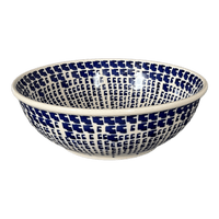 A picture of a Polish Pottery 8.5" Bowl (Modern Vine) | M135U-GZ27 as shown at PolishPotteryOutlet.com/products/8-5-bowl-modern-vine-m135u-gz27
