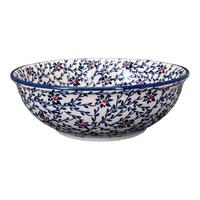 A picture of a Polish Pottery 8.5" Bowl (Blue Canopy) | M135U-IS04 as shown at PolishPotteryOutlet.com/products/8-5-bowl-blue-canopy-m135u-is04