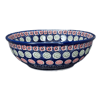 A picture of a Polish Pottery 8.5" Bowl (Carnival) | M135U-RWS as shown at PolishPotteryOutlet.com/products/8-5-bowl-carnival-m135u-rws