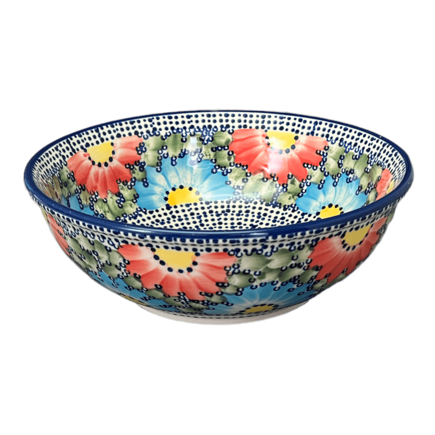 The 2.5 Quart Batter Bowl (Fiesta)  D014U-U1 - The Polish Pottery Outlet