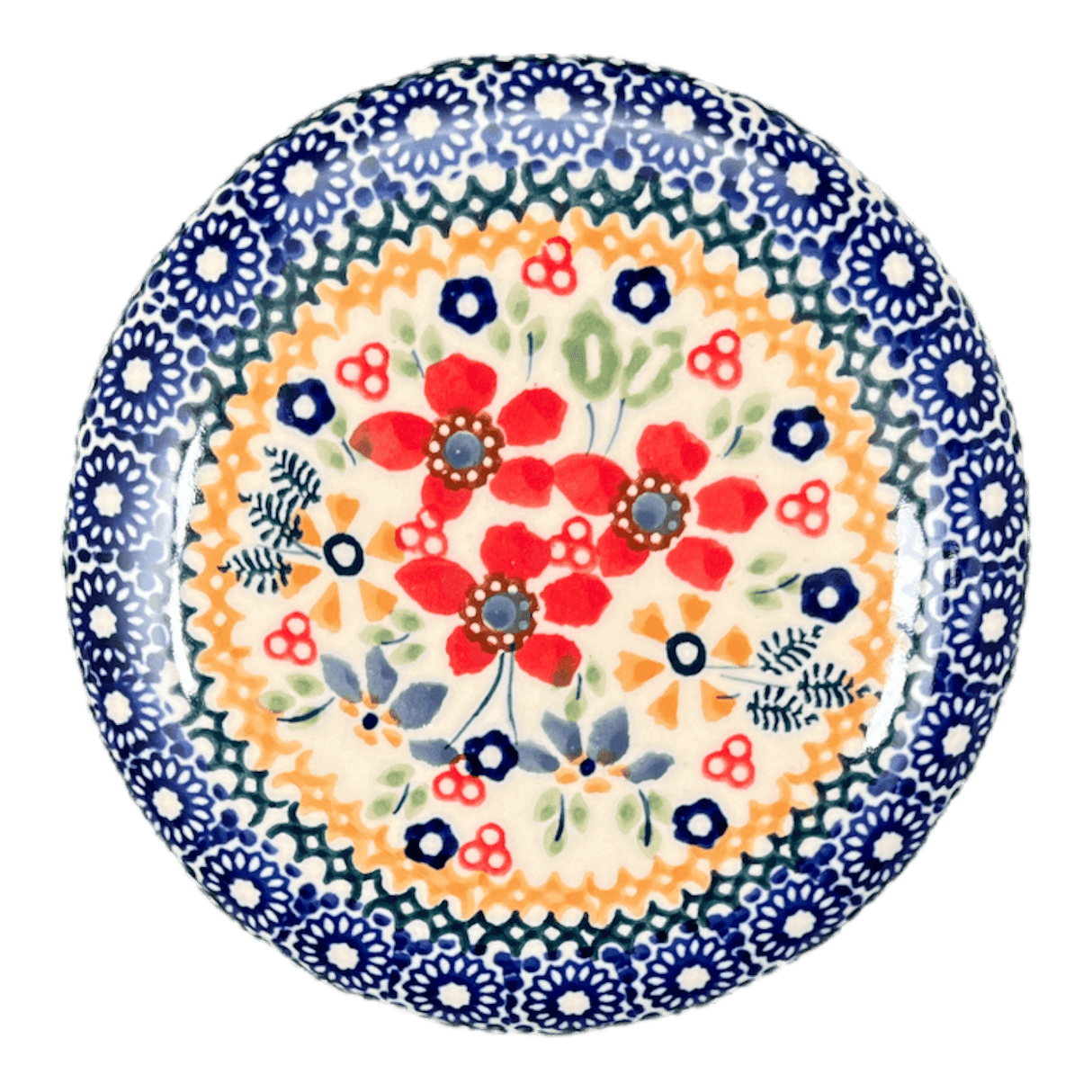 Butter Crock, 4.5" in "Ruby Bouquet" by Manufaktura | M136S-DPCS