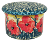 Butter Crock, 4.5" in "Poppies in Bloom" by Manufaktura | M136S-JZ34