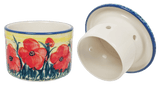 Butter Crock, 4.5" in "Poppies in Bloom" by Manufaktura | M136S-JZ34