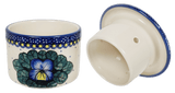 Butter Crock, 4.5" in "Pansies" by Manufaktura | M136S-JZB