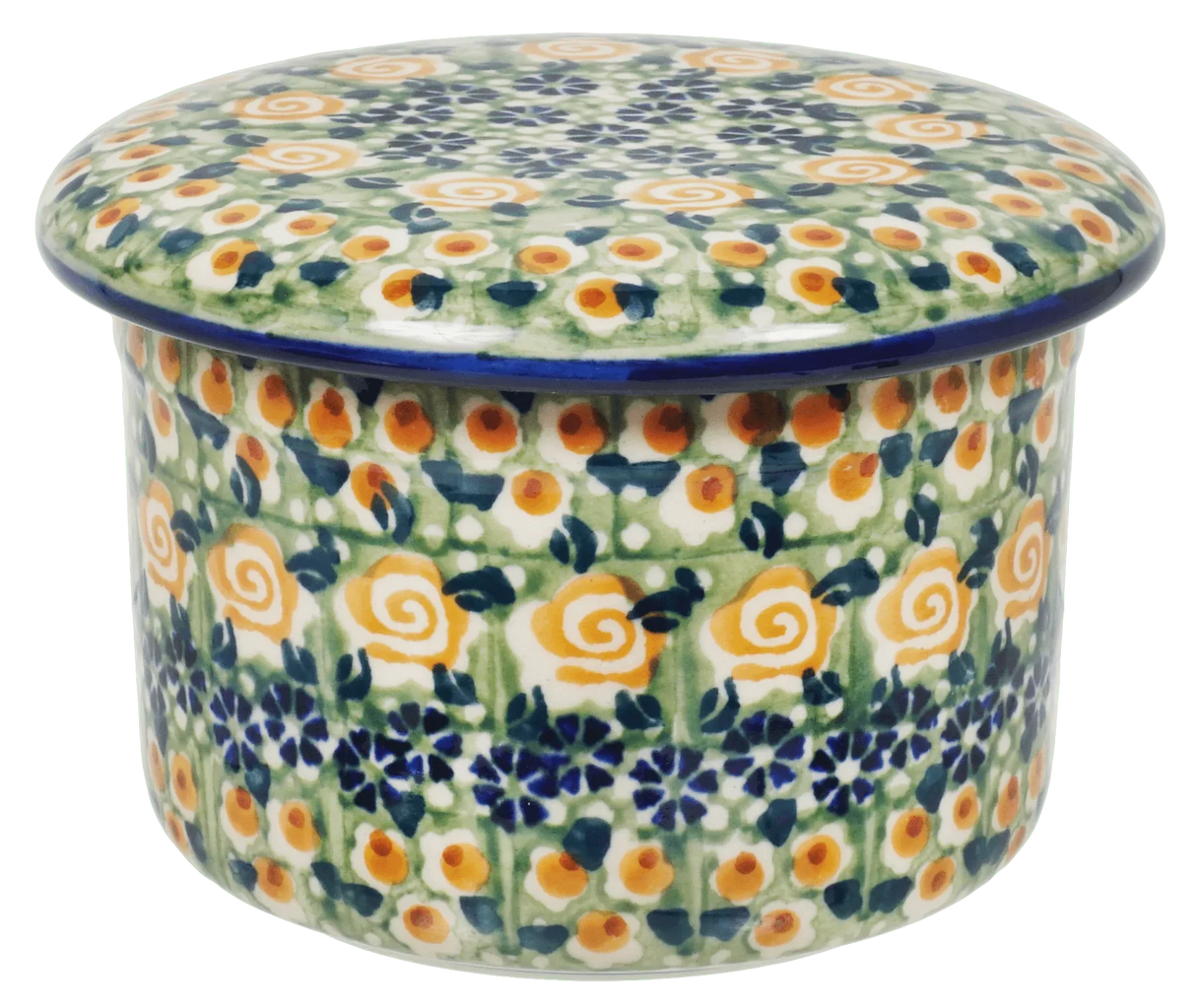 Butter Crock, 4.5" in "Perennial Garden" by Manufaktura | M136S-LM