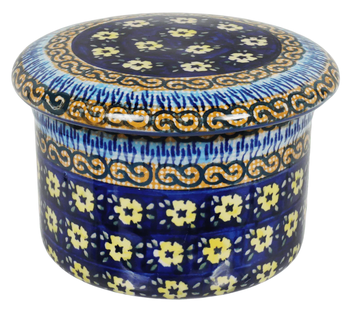 Butter Crock, 4.5" in "Floral Formation" by Manufaktura | M136S-WKK