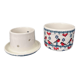 Butter Crock, 4.5" in "Red Bird" by Manufaktura | M136T-GILE
