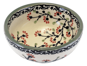 Polish Pottery Dipping Bowl (Cherry Blossom) | M153S-DPGJ Additional Image at PolishPotteryOutlet.com
